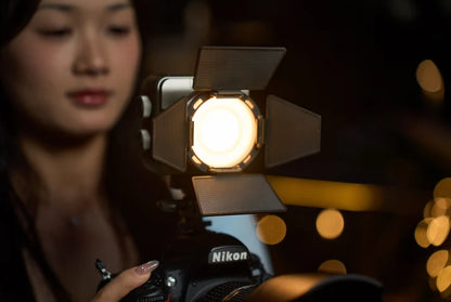 Tolifo PL-40RGB COB LED Video Light – Pocket-Size RGBWW Creator Kit Including Lamp, Lens, Magnetic Barndoor, Dome Diffuser and Hardcase with App Control, Mini Bowens Mount & 20 FX Modes