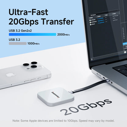 Fanxiang PS2005 Magnetic External SSD, 2000MB/s USB 3.2 Gen 2x2 Type-C