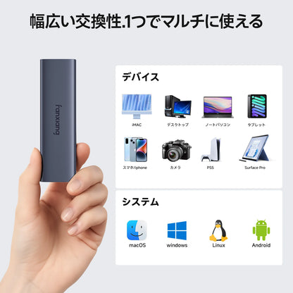 Fanxiang PS1008 1TB External SSD, 1000MB/s USB 3.2 Gen2 Type-C