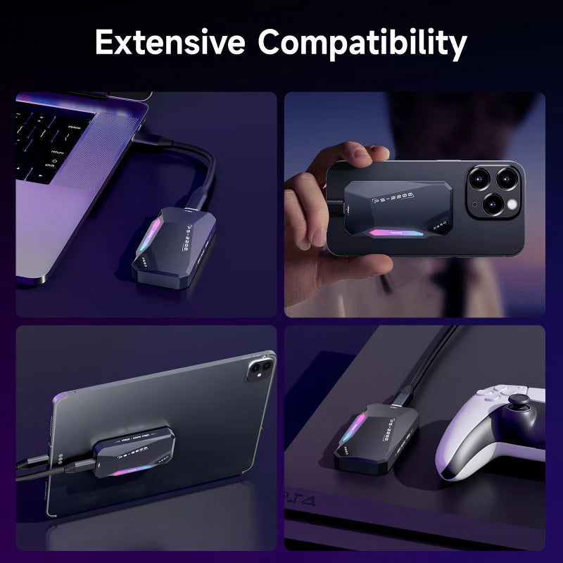 Fanxiang PS2200 Magnetic Portable SSD Up to 2050MB/s High-Speed,with Magnetic Ring,Aluminum Alloy,Touch Control RGB Lighting,Compatible with Smartphone, Tablet, Computer
