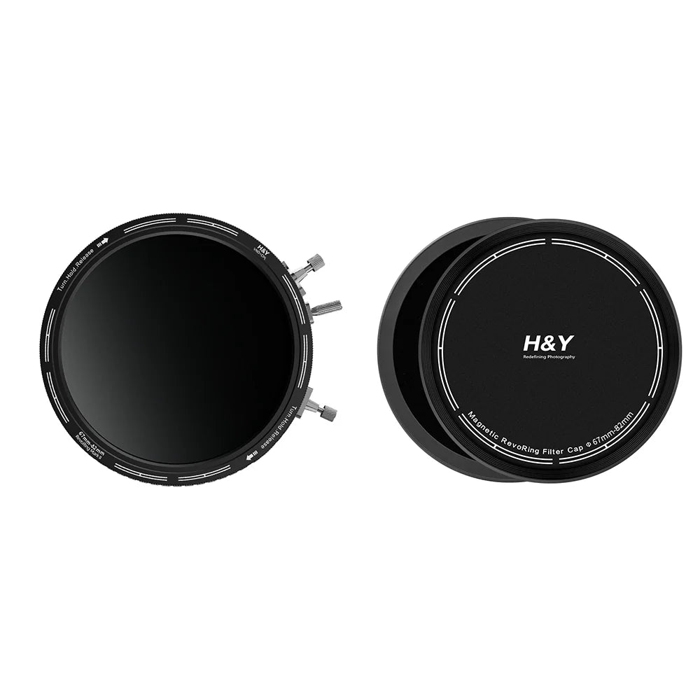H&Y RevoRing Mark II Variable ND + CPL Filter + RevorRing Cap - One Filter Fits All Lenses