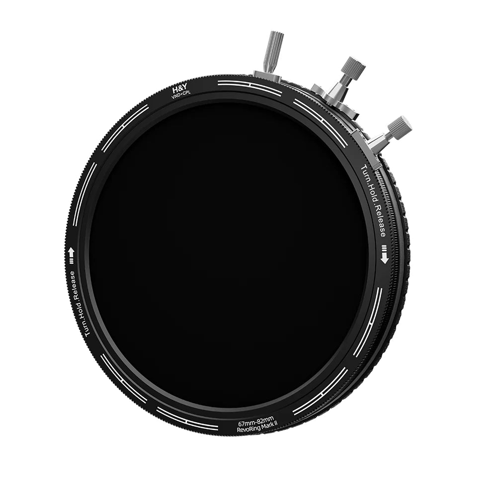 H&Y RevoRing Mark II Variable ND + CPL Filter + RevorRing Cap - One Filter Fits All Lenses