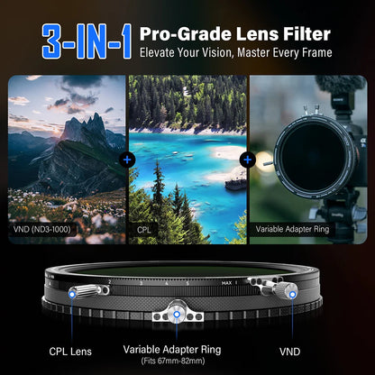 H&Y RevoRing Mark II Variable ND + CPL Filter Long Exposure ND16 Kit